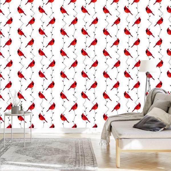 Behang Prachtige Kleurrijke Vogels - Afbeelding 3