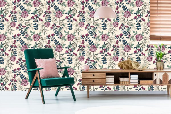 Behang Romantische Bloemen - Afbeelding 6