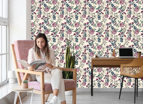 Behang Romantische Bloemen - Afbeelding 7