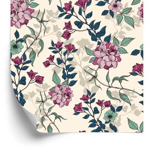 Behang Romantische Bloemen