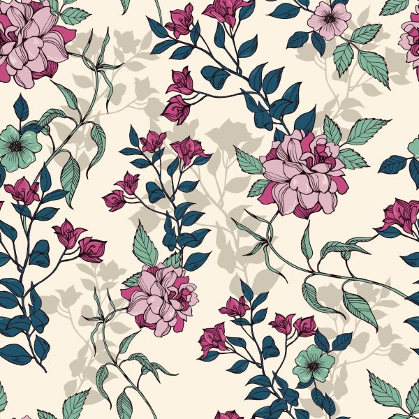 Behang Romantische Bloemen - Afbeelding 2