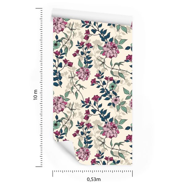 Behang Romantische Bloemen - Afbeelding 8
