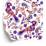 Behang Vogels En Planten Ornamenten