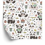 Behang Panda's Tussen Het Speelgoed