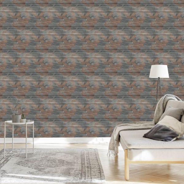 Behang Horizontale Houten Planken - Afbeelding 3
