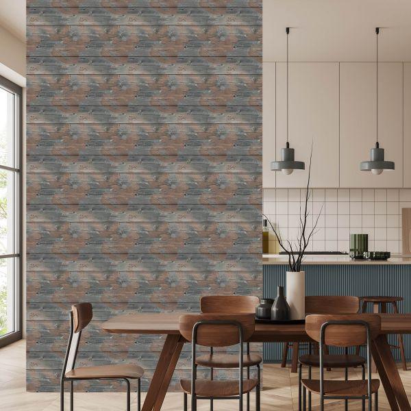 Behang Horizontale Houten Planken - Afbeelding 4