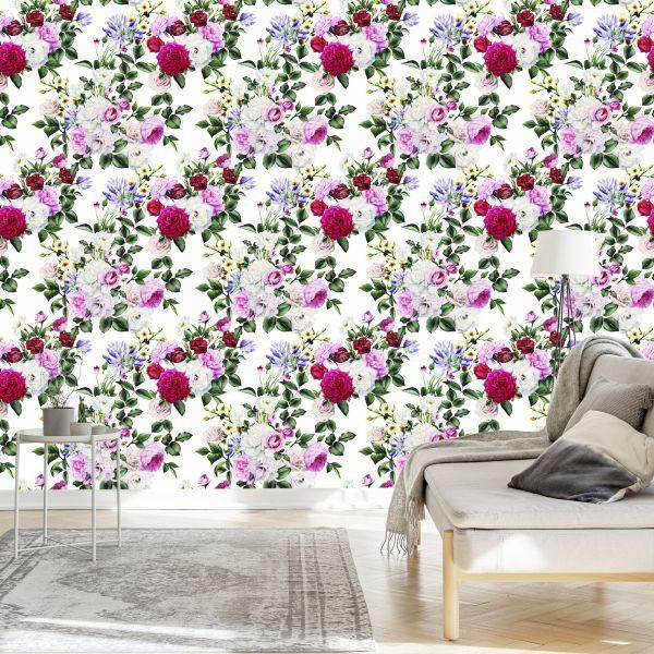 Behang Bloemen Compositie - Afbeelding 3