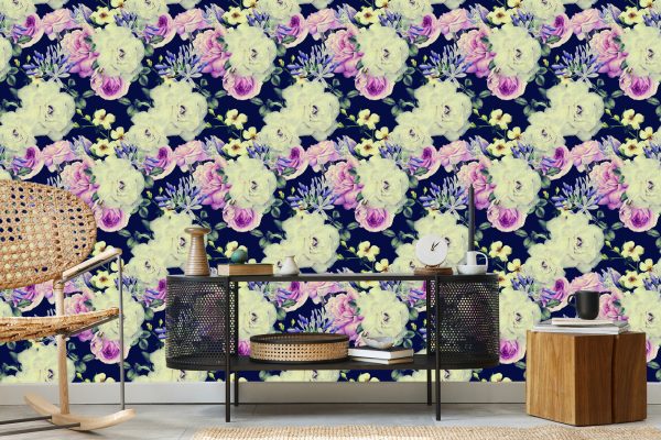 Behang Vintage Bloemen - Afbeelding 5
