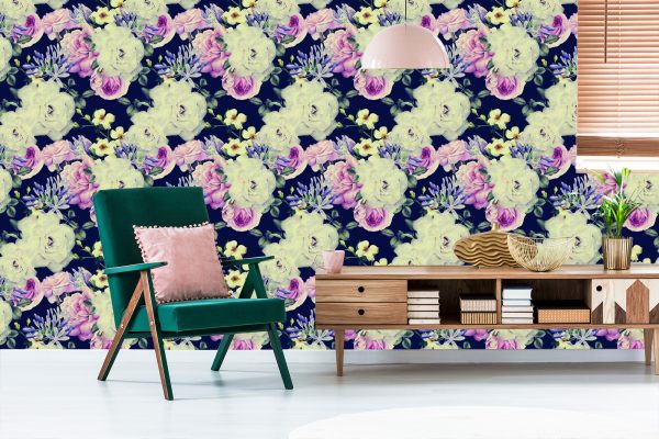 Behang Vintage Bloemen - Afbeelding 6