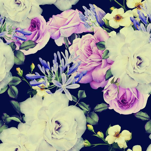 Behang Vintage Bloemen - Afbeelding 2