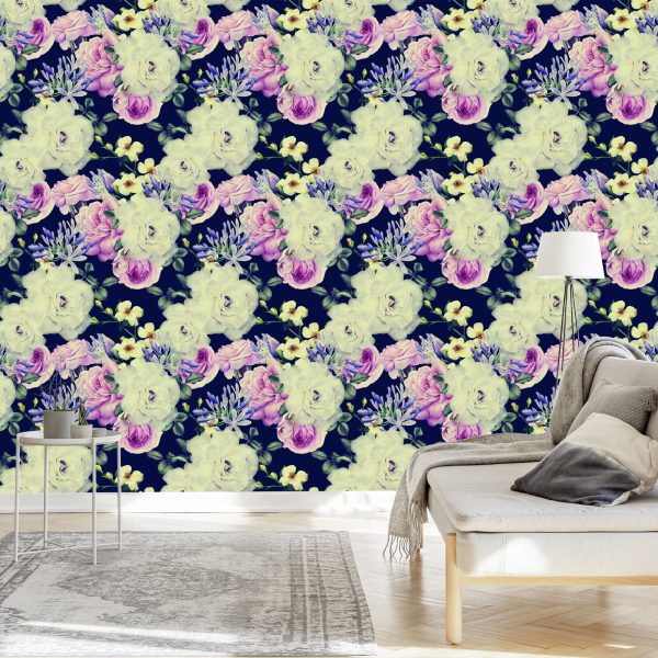 Behang Vintage Bloemen - Afbeelding 3