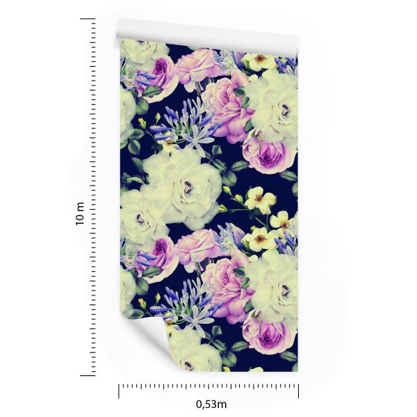 Behang Vintage Bloemen - Afbeelding 8