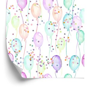 Behang Pastelkleurige Ballonnen