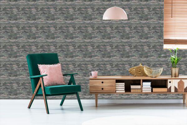 Behang Houten Planken, Retro Panelen - Afbeelding 6