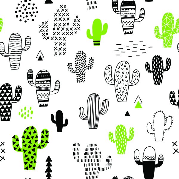 Behang Cactussen In Scandinavische Stijl Voor De Woonkamer - Afbeelding 2