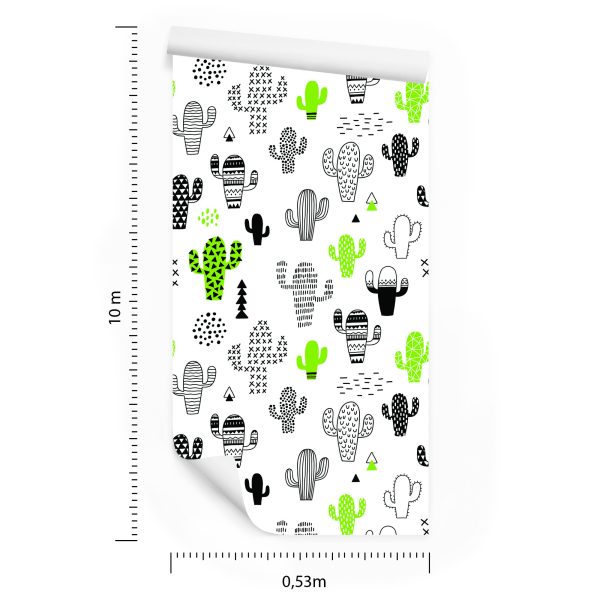 Behang Cactussen In Scandinavische Stijl Voor De Woonkamer - Afbeelding 8