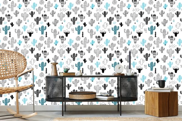 Behang Muur Cactussen Planten Scandinavische Stijl - Afbeelding 5