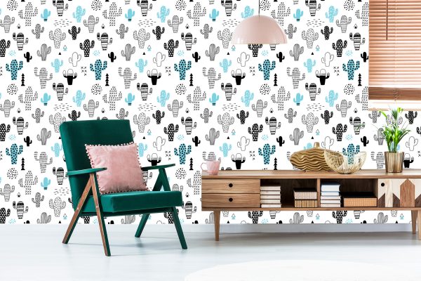 Behang Muur Cactussen Planten Scandinavische Stijl - Afbeelding 6
