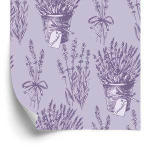 Behang Lavendel In Retrostijl