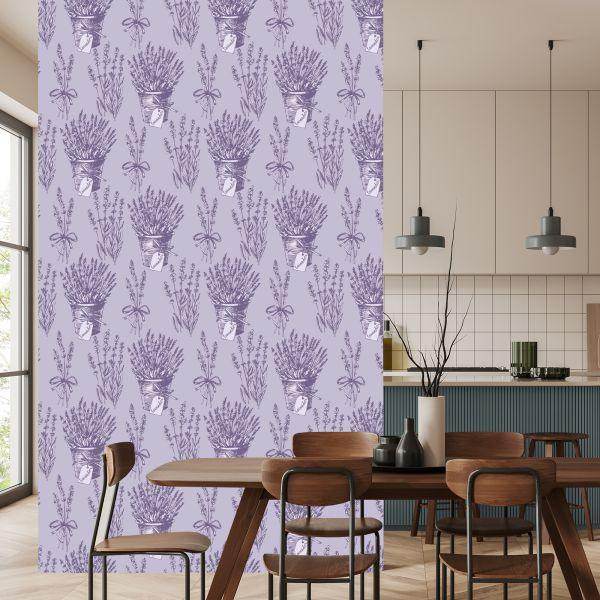Behang Lavendel In Retrostijl - Afbeelding 4