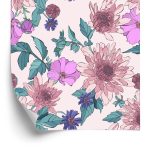 Behang Asters Rozen En Dahlia's