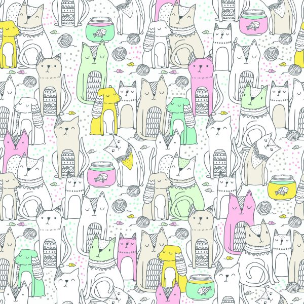 Behang Katten En Honden - Afbeelding 2