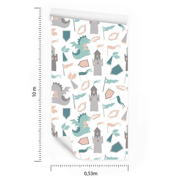 Behang Draken Uit Een Sprookje Voor De Kinderkamer - Afbeelding 8