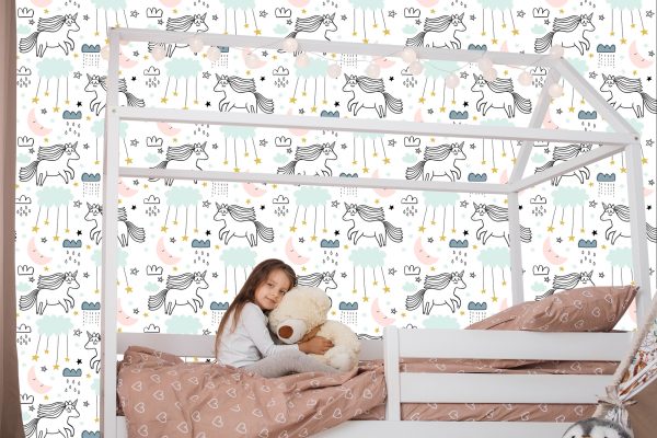 Behang Voor Kinderen - Slapende Eenhoorns - Afbeelding 7