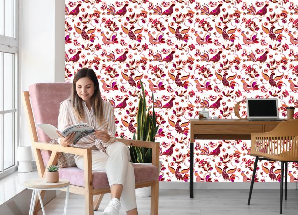 Behang Planten En Vogels - Afbeelding 7