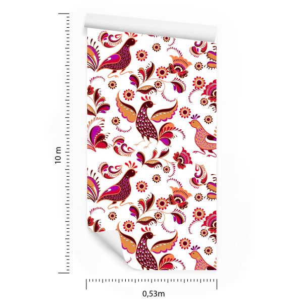 Behang Planten En Vogels - Afbeelding 8