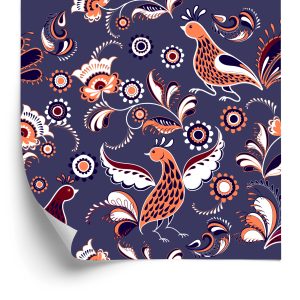 Behang Planten En Vogels