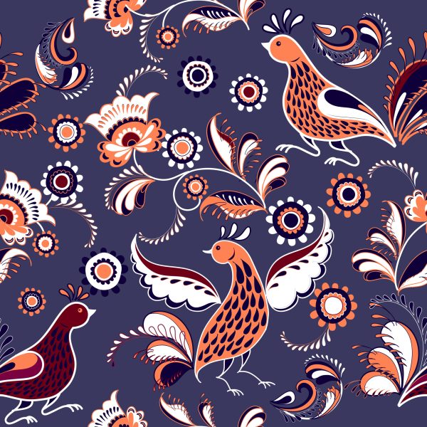 Behang Planten En Vogels - Afbeelding 2