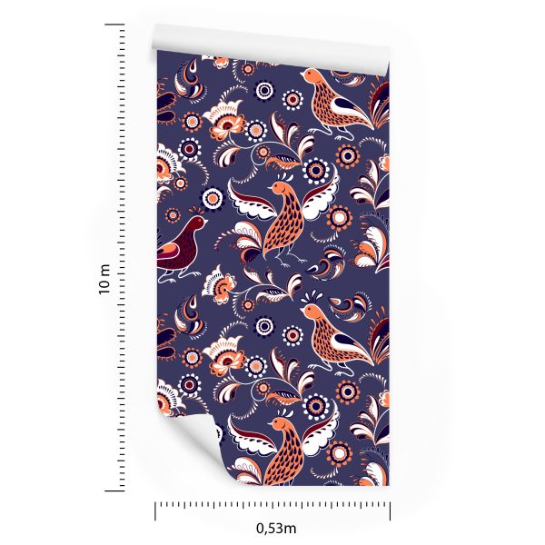 Behang Planten En Vogels - Afbeelding 8