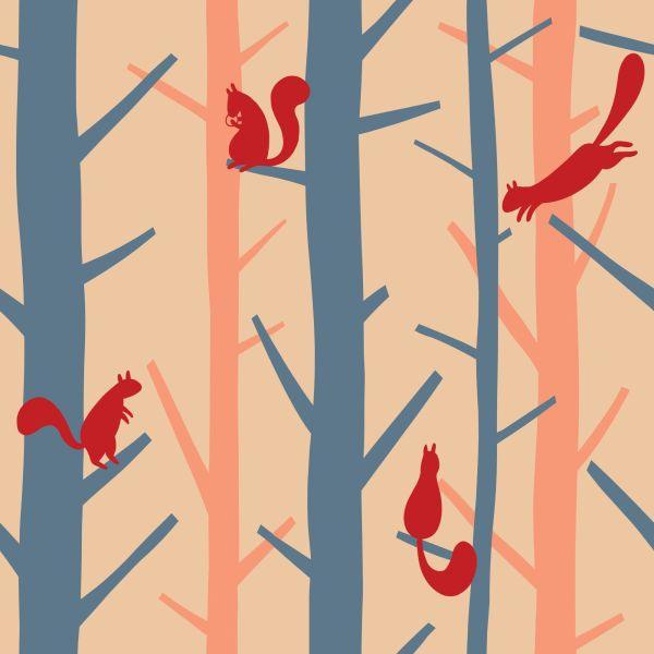 Behang Kleurrijke Natuurbomen Voor De Babykamer - Afbeelding 2