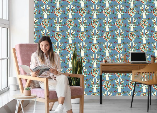 Behang Bomen. Natuur. Bladeren. Kinderkamer - Afbeelding 7