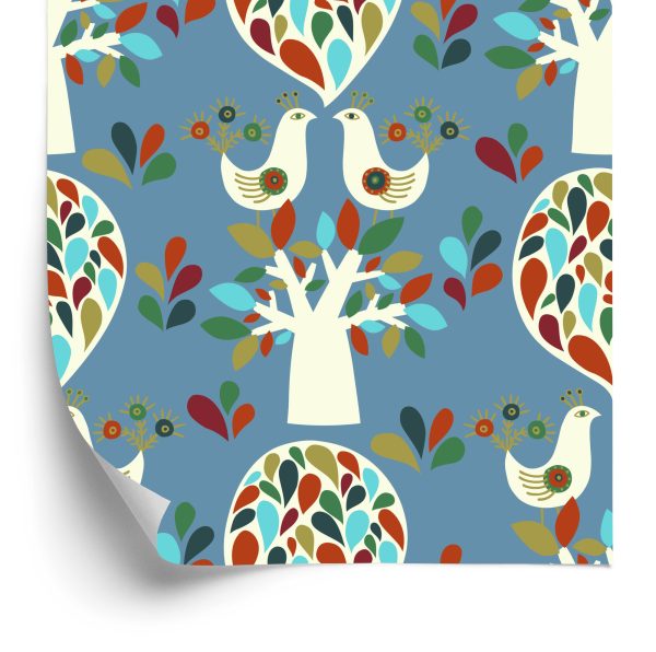 Behang Bomen. Natuur. Bladeren. Kinderkamer