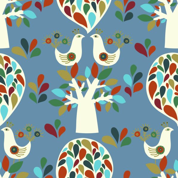 Behang Bomen. Natuur. Bladeren. Kinderkamer - Afbeelding 2
