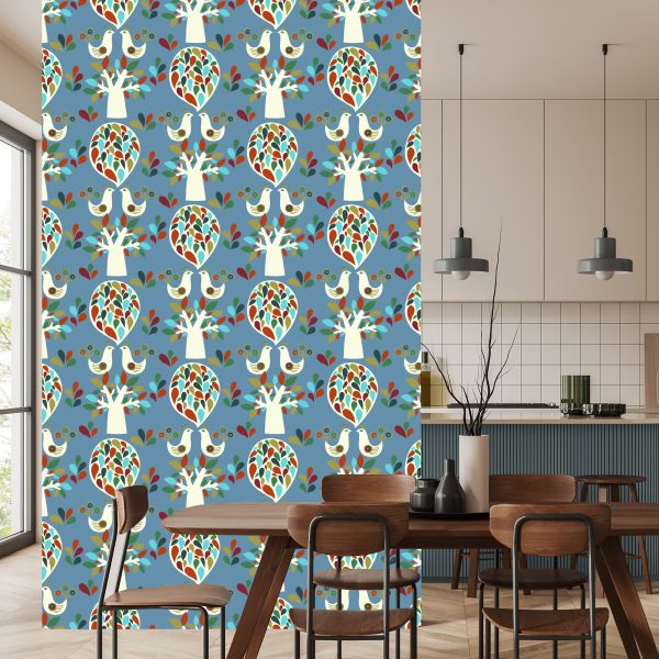 Behang Bomen. Natuur. Bladeren. Kinderkamer - Afbeelding 4
