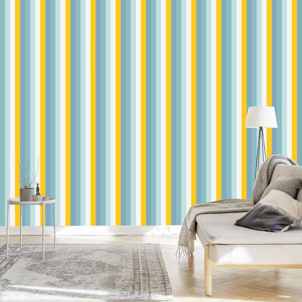 Behang In Kleurrijke Verticale Strepen Woonkamer Slaapkamer - Afbeelding 3