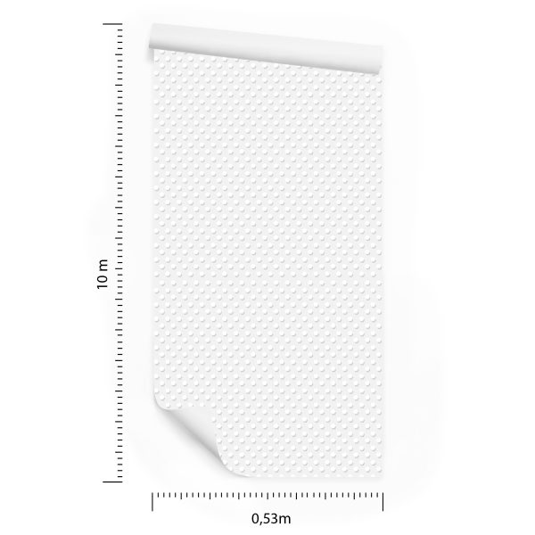 Behang Witte Kleine Stippen - Afbeelding 8