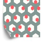 Behang Geometrische Figuren In Retrostijl