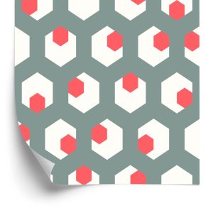 Behang Geometrische Figuren In Retrostijl