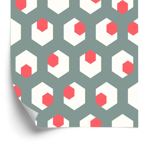 Behang Geometrische Figuren In Retrostijl