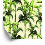 Behang Groen. Palm. Bladeren. Natuur. Natuur