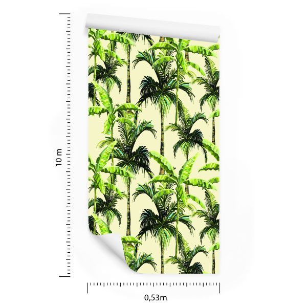 Behang Groen. Palm. Bladeren. Natuur. Natuur - Afbeelding 8