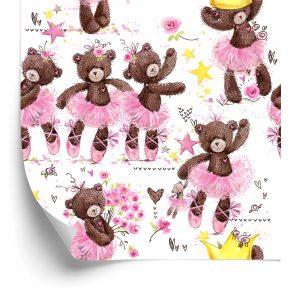 Behang Voor Meisjes, Teddyberen, Sterren, Bloemen