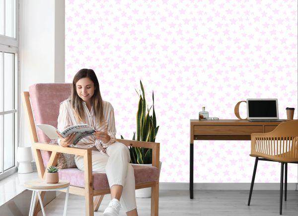 Behang Roze Sterren - Afbeelding 7
