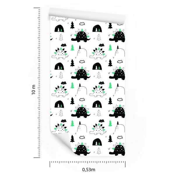 Behang Voor Babykamer Dinosaurussen Boom Wolken - Afbeelding 8