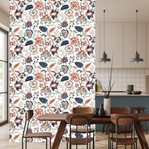 Behang Kleurrijke Wilde Bloemen - Afbeelding 4