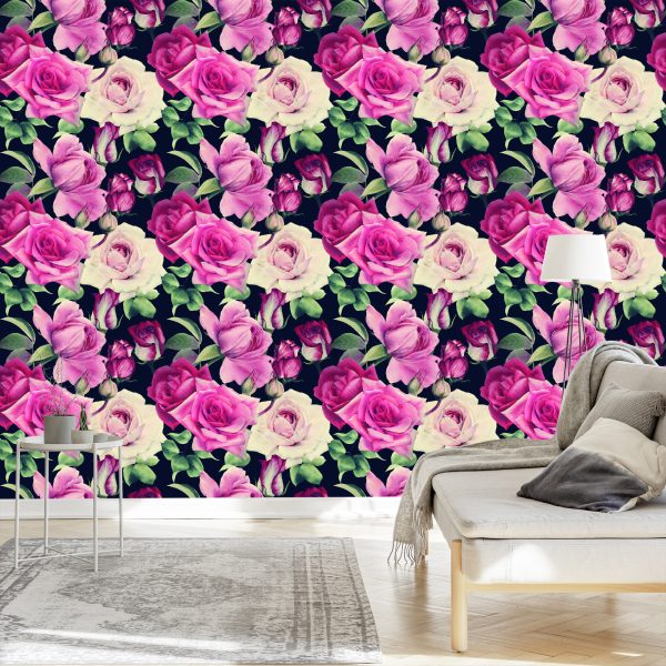 Behang Vintage Bloemen - Afbeelding 3